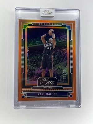 2024-25 Panini One And One Karl Malone # /49 Legends Orange Jazz #166 SEALED