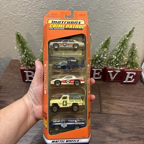 Vintage 1998 Matchbox Crime Patrol 5Pc Set Mattel Hot Wheels 1:64 Die-Cast New