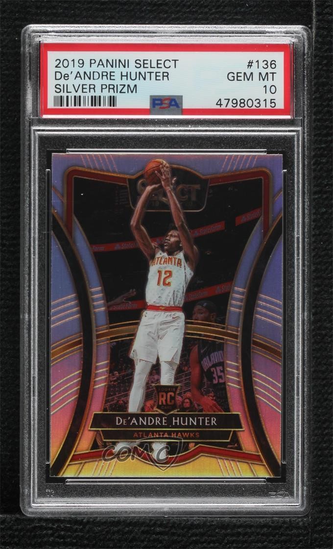 2019 Panini Select Premier Level Silver Prizm De'Andre Hunter PSA 10 GEM MT 2l4