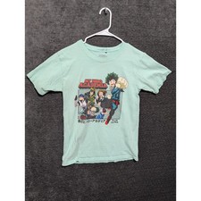 My Hero Academia Graphic T-Shirt Mint Green Deku Class 1-A Funimation Small 1235