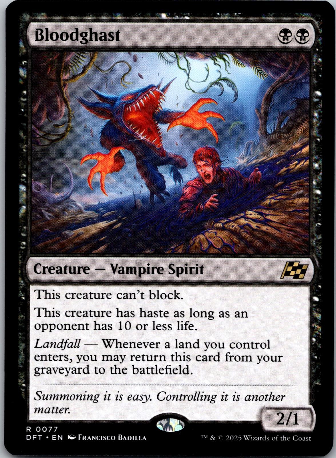 Bloodghast 77 Rare Aetherdrift Magic: The Gathering Near Mint
