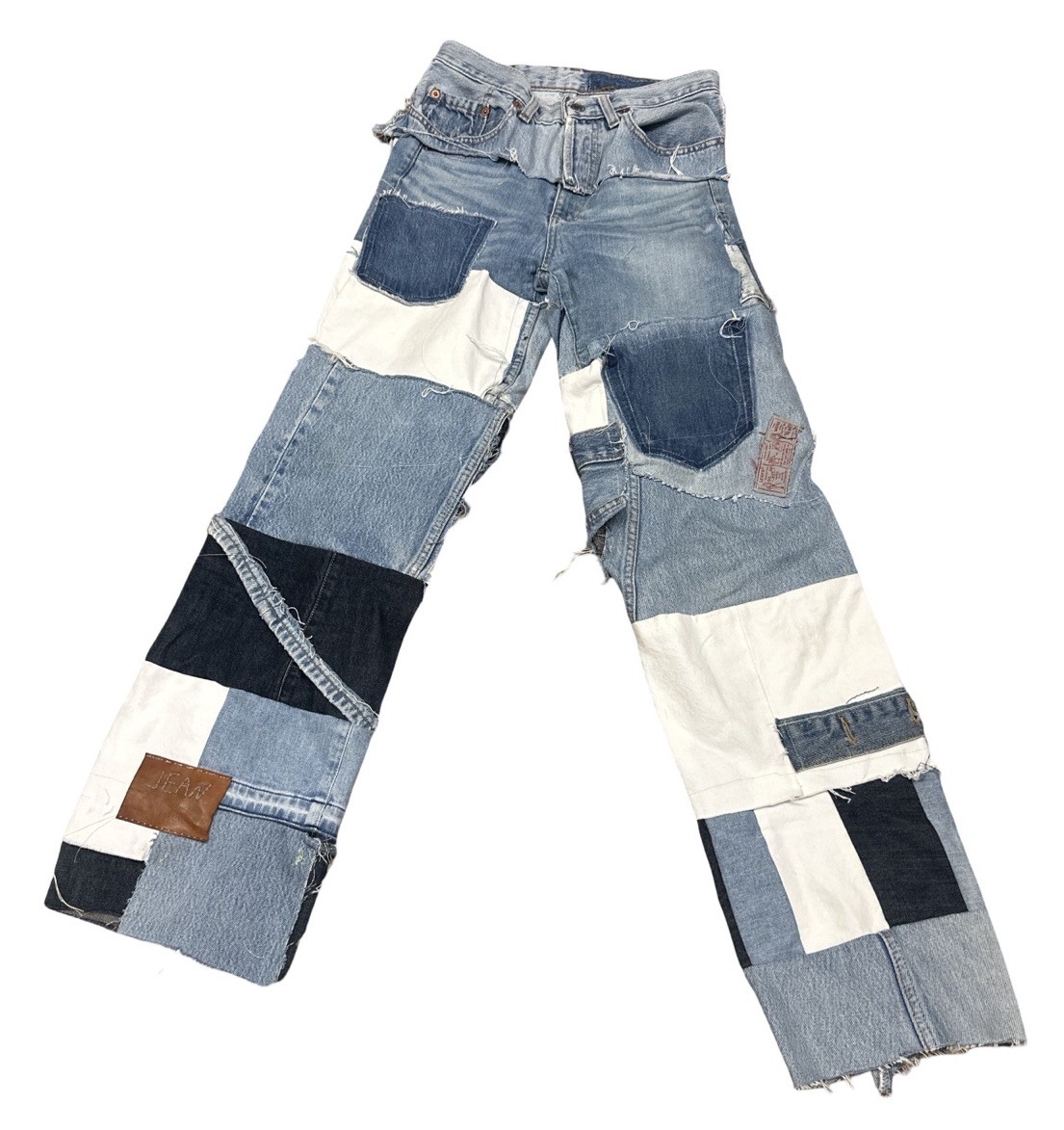 Vintage Levi’s 901 Button Fly Patch Work Jeans Si… - image 1