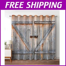 Wooden Door Blackout Drapes