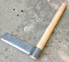 A 7 inch Froe, Wood Splitter, Blacksmith-made, with an ash handle