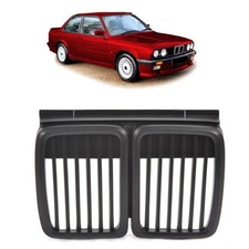 Sportgrill Kühlergrill kompatibel mit passend für BMW 3er E30 87-94 Matt schwarz