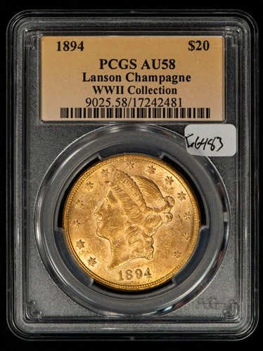1894-P Liberty Double Eagle — photo from the most recent tracked eBay sale