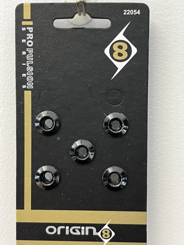 Chainring Sprocket Bolt Set Origin8 Single Chainring Set of 5 Steel Black NEW - Picture 1 of 2