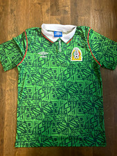 Umbro Mexico National Team Soccer Jersey Green White Red Mens Size M