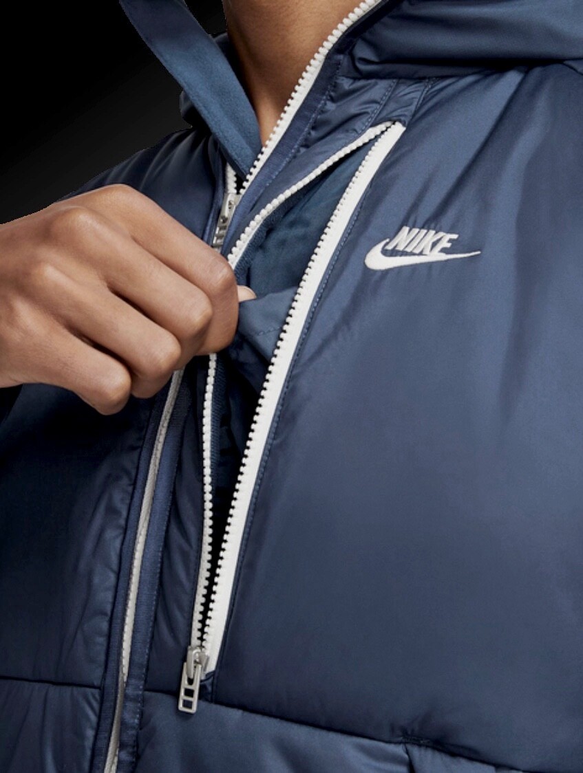 Nike Sportswear Therma-Fit Legacy Fleece Lined Hooded Jacket Navy Size Large image 6