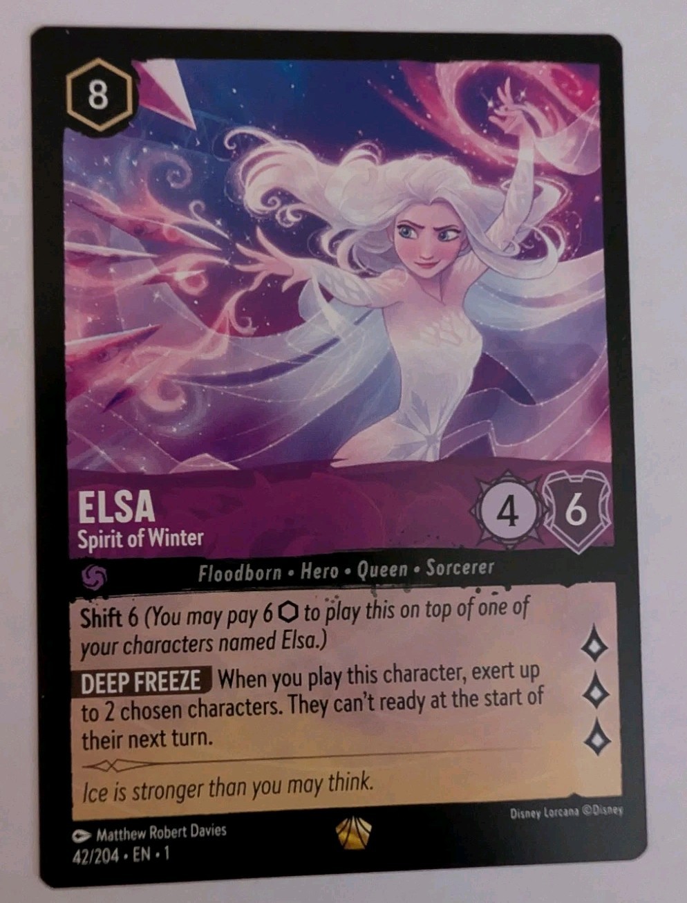 Disney Lorcana The First Chapter Elsa Spirit of Winter 42/204 Legendary NM Non-F
