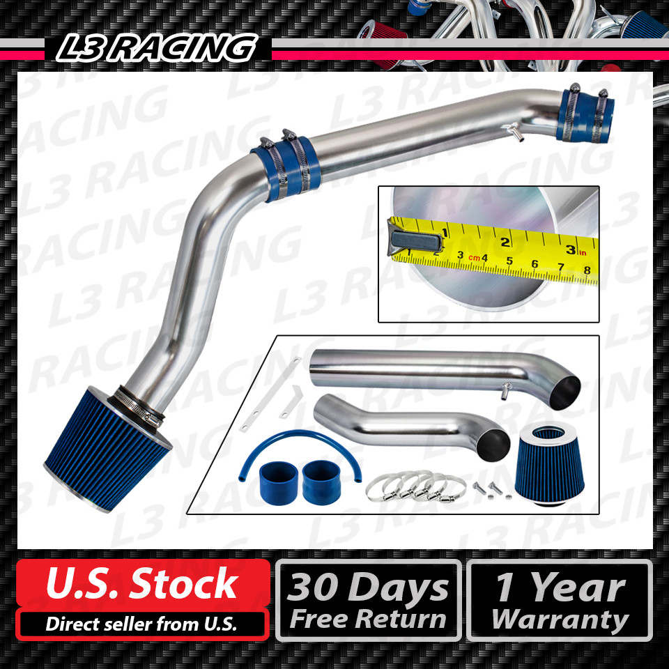 BLUE COLD AIR INTAKE KIT+FILTER FOR Honda 92-95 Civic/93-97 Del Sol 1.5L/1.6L