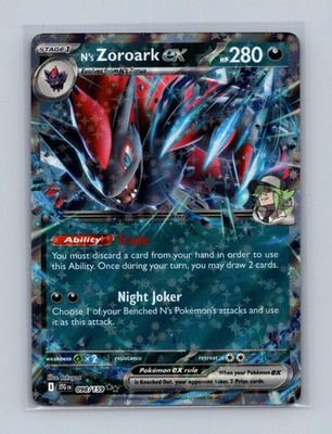 N's Zoroark ex 098/159 Double Rare Journey Together Pokemon Near