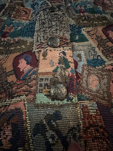 Vintage Karen Scott Vintage 90’s England Tapestry Vest Women’s 1X Pockets EUC - Picture 7 of 7