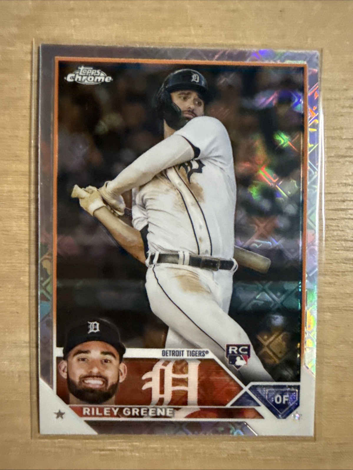 2023 Topps Chrome Logofractor Edition Riley Greene #182 (RC) Tigers