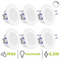 6X Weevo Einbauleuchten Mit Led Dimmbar Warmweiß 6,5W Deckenlampe Strahler Spot