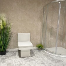 Concrete Beige  Shower Wall Panels 1m x 2400mm x 10mm 3 Sided Kit