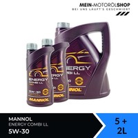 Mannol Energy Combi LL 5W-30 VW BMW LL MB 229.51 MotoröL 5+2 Liter = 7 Liter