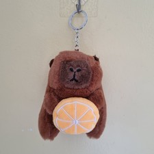 Cute Capybara Kids Bag Keychain Soft Plush Stuffed Toy Plushies Bag Accessories