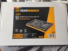 83pcs 90T SAE/Metric Mechanics Tool Set 1/4" 3/8" 1/2" with Foam Storage Tray (G