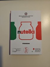 IPZS Trittico nutella ferrero 2021 5 euro 5x3 moneta argento solo 5000 Pz Proof
