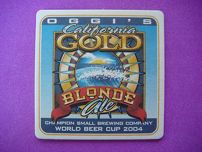 Bier Untersetzer ~ OGGI'S Kalifornien Gold Blond Ale ~ 2004 World Tasse Champion