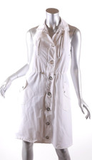 Ralph Lauren Size 4 Black Label White Parachute Sleeveless Dress