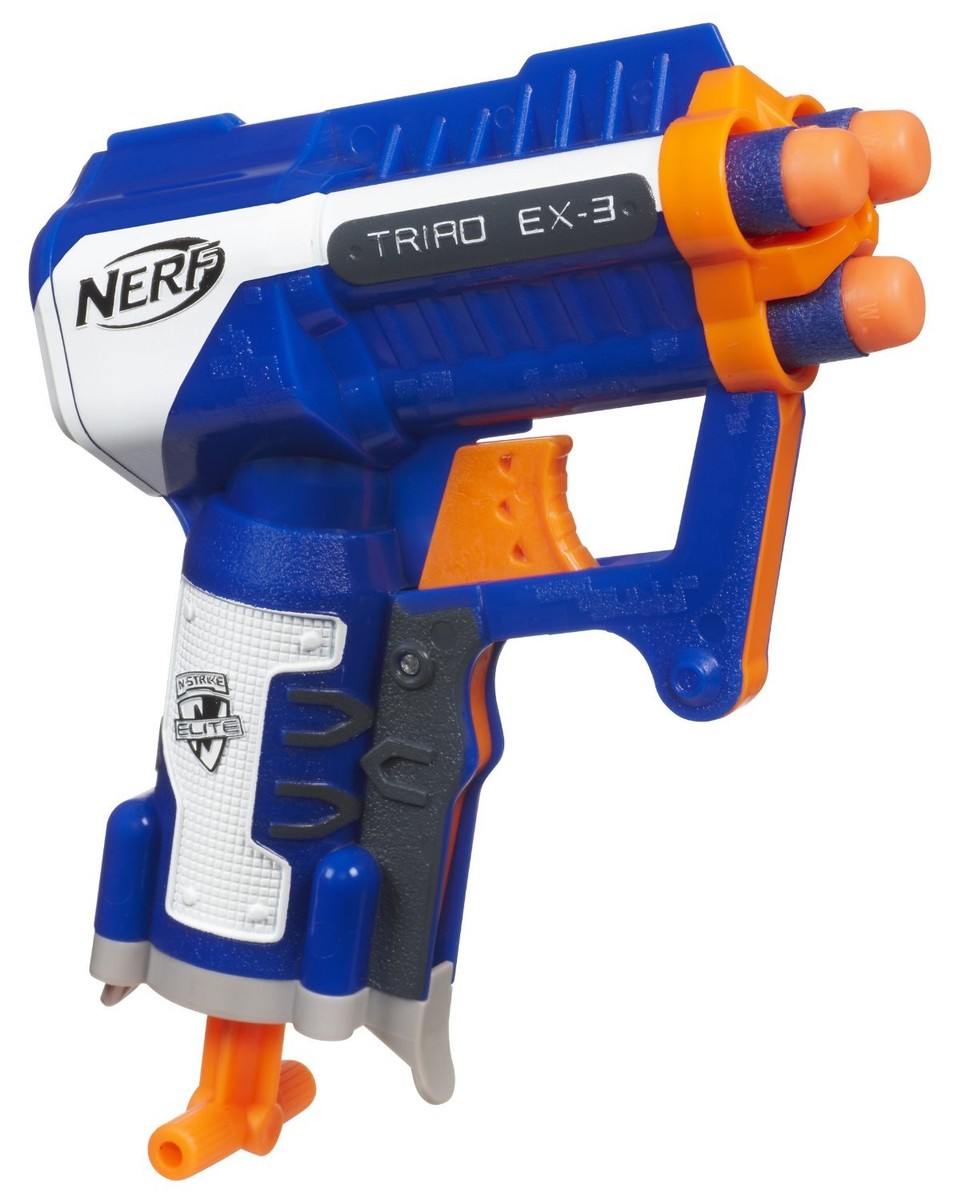 NERF トイガンセット Triad EX-3 Nerf 3 Dart Micro Blaster Triad Ex 3 Shoots up to 22 metres