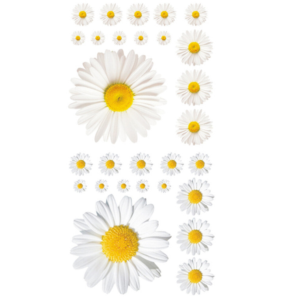 Daisy Wall Decals Removable Self-Adhesive Dining Room Stickers