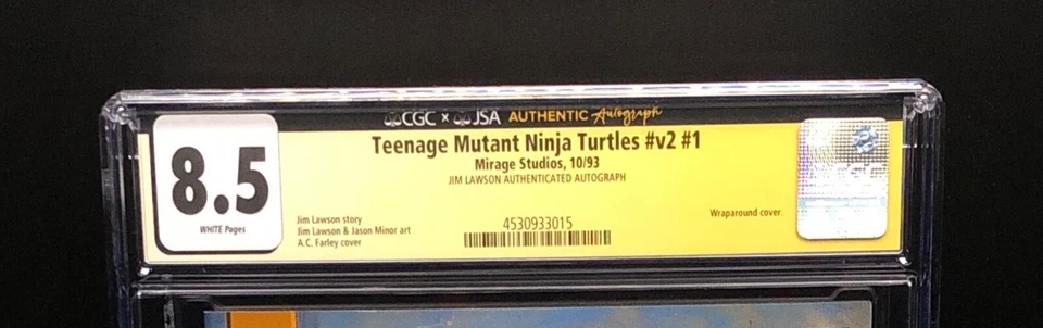 Teenage Mutant Ninja Turtles Vol. 2 #1 CGC 8.5 JSA Signed / Sketch by Jim Lawson - Image 3 of 3