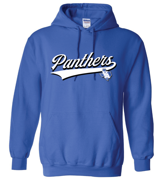 VAN ALSTYNE HIGH SCHOOL VA PANTHERS SCRIPT HOODIE ROYAL BLUE eBay