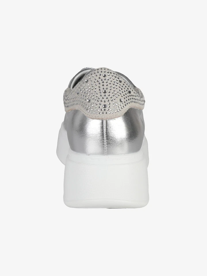 Nazareno Gabrielli Sneakers donna effetto metalizzato con zeppa - Immagine 3 di 4