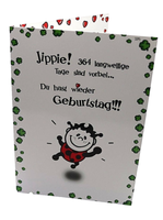 SchöNe Geburtstagskarte Jippie! Karte Zum Geburtstag GrußKarte Klappkarte Liebe