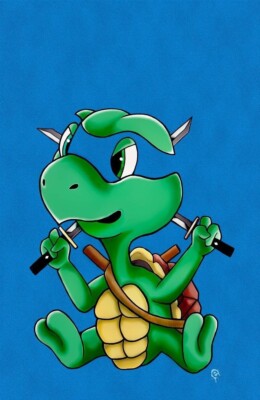 TMNT LAST RONIN LOST YEARS #2 HEARD NEGATIVE BABY VIRGIN VARIANT LTD 777 W/COA