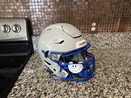 Riddell Speed FLEX Football Helm grau mit royalblauer Gesichtsmaske X Large XL - Bild 2 von 9