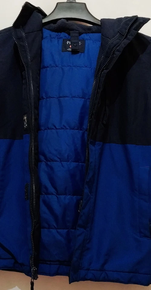 Jaqueta The Children’s Place Boys forrada de lã tamanho M 7/8 azul manga longa ~ Usada - Imagem 4 de 4