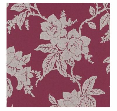 Rasch Textil Tapete Vlies Comtesse 225388 Bordeauxrot Grau stylisch Floral