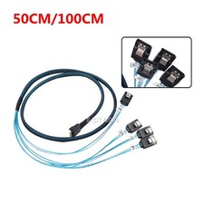 4 SATA 7pin Target Hard Disk Fanout Raid to Slim SAS 4.0 SFF-8654 4i Host Cable