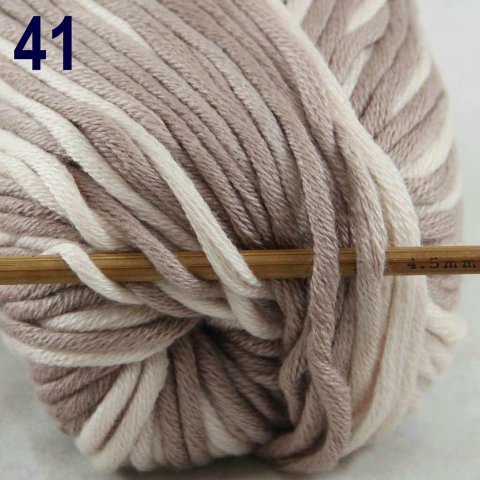 Sale New 8Skeinsx50gr Soft 100% Cotton Chunky Super Bulky Hand Knitting Yarn 41 - Image 3 of 4