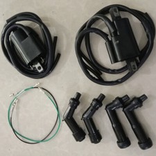 Ignition Coils & Spark Plug Cap Set For Honda CB350F CB400F CB500K CB550F CB550K