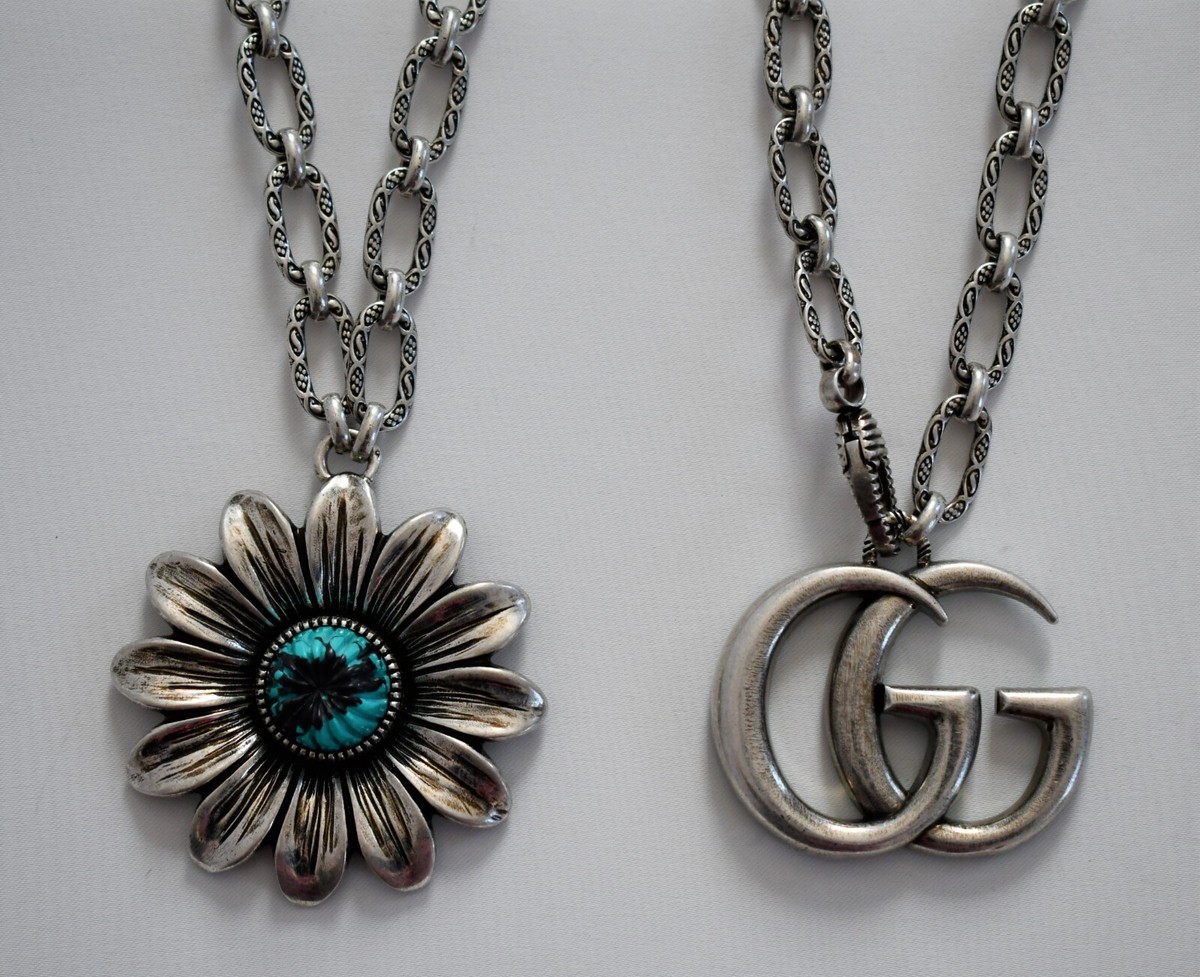 🆕️ GUCCI MARMONT GG DOUBLE G & FLOWER STERLING SILVER