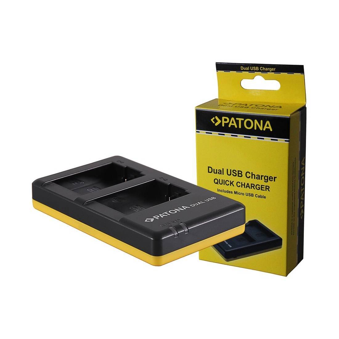 PATONA 1926 DUAL QUICK-CHARGER per LEICA BP-DC9 per PANASONIC DMW-BMB9 V-LUX V-L