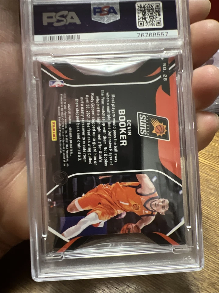 2020 Obsidian Devin Booker Pitch Black Red Flood Psa 9 - Image 4 of 4