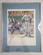 Norman Rockwell Framed Print Bottom of the Ninth Custom Vintage 70s Chicago Cubs
