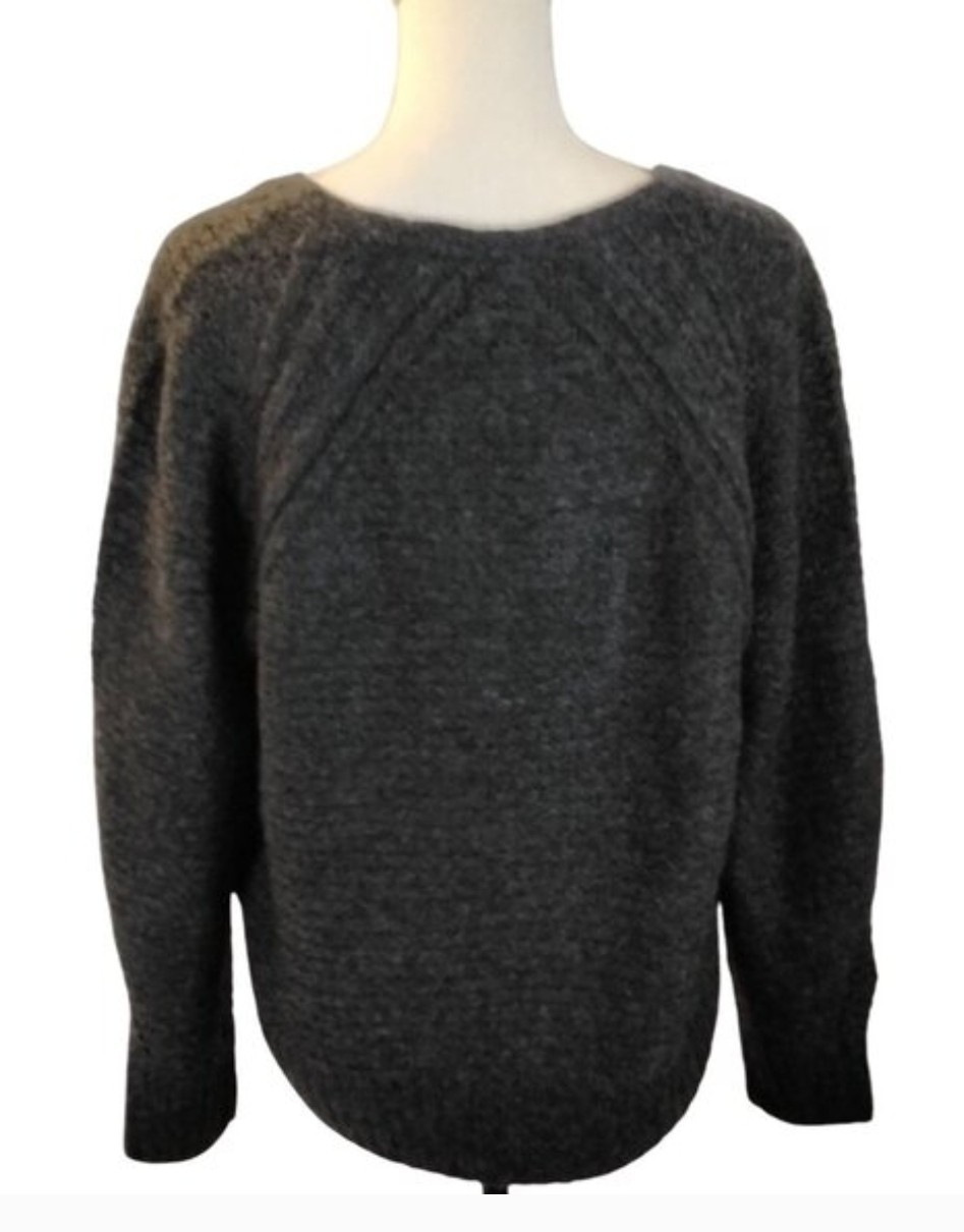 Charcoal Gray Universal Thread V-Neck Pullover Sw… - image 3