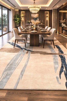 Hand Tufted Wool Rug Modern Abstract Area Rugs Premium Quality Handmade Carpet
