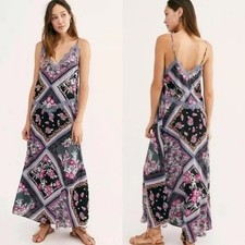Free People Stevie Printed Textured Weave Maxi Dress Size XS $118
