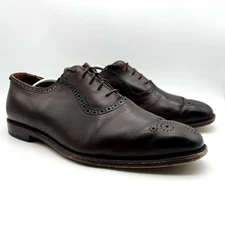 ALLEN EDMONDS Cornwallis Men Leather Brown Adelaide Oxford Brogue Shoes US 12 E