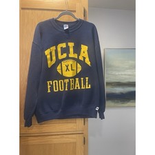 VTG 90s Russell Athletic UCLA Football Sweatshirt XL Crewneck Made In USA Blue