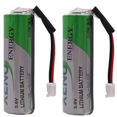 2X 3.6V AA Lithium Thionyl Chloride Battery for Xeno Energy XL-060F with Plug