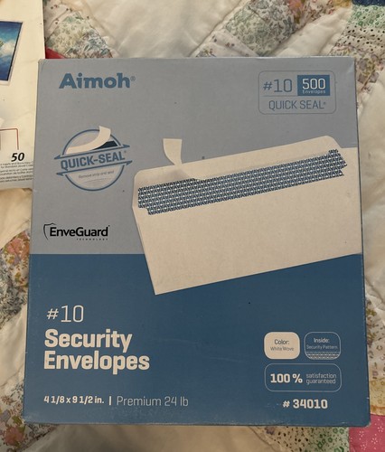 Aimoh 34010-275 Self Closing Envelopes - 275 Count Open Box